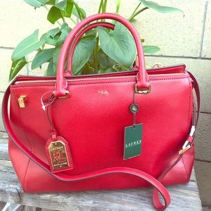 NEVER USED Ralph Lauren Newbury DoubleZip Satchel